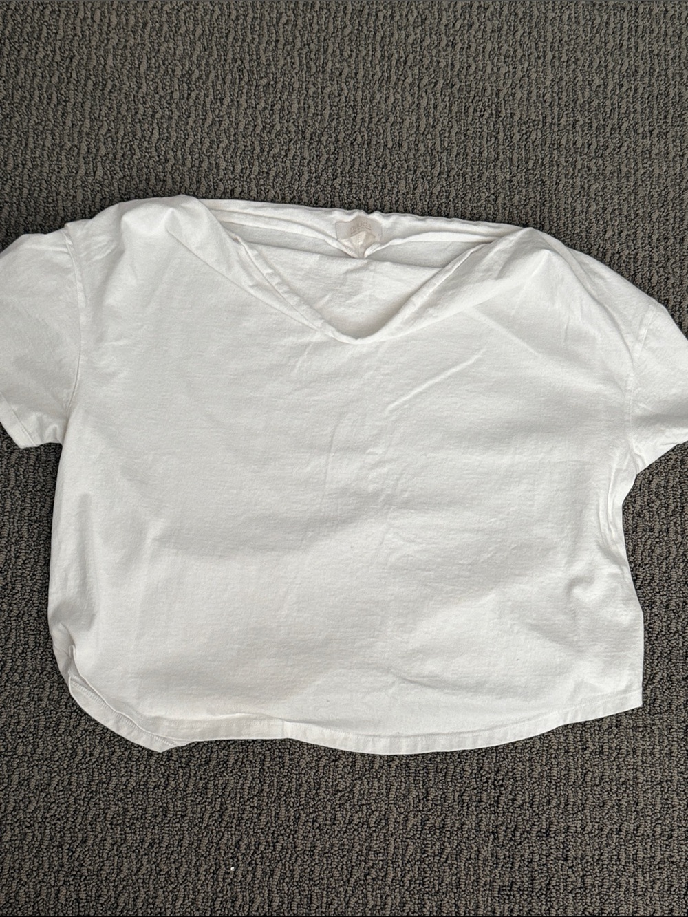 nuuds White Short-Sleeve V-Neck Tee